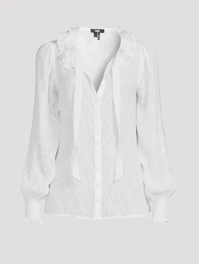 Dionna Ruffled Silk Shirt