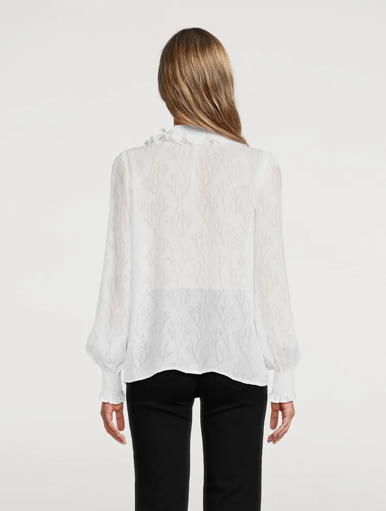 Dionna Ruffled Silk Shirt