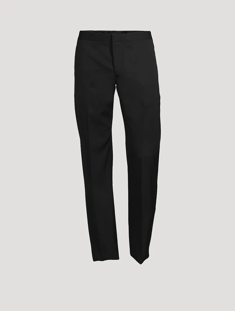 Wool Straight-Leg Pants