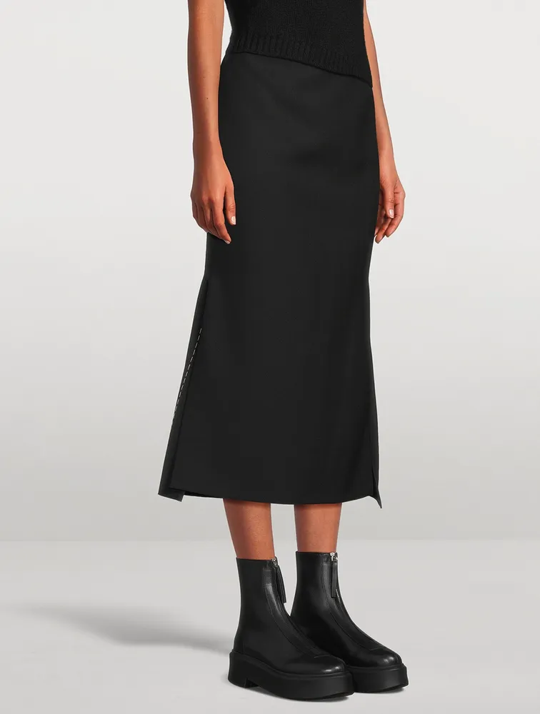 Patillon Wool And Mohair Midi Skirt