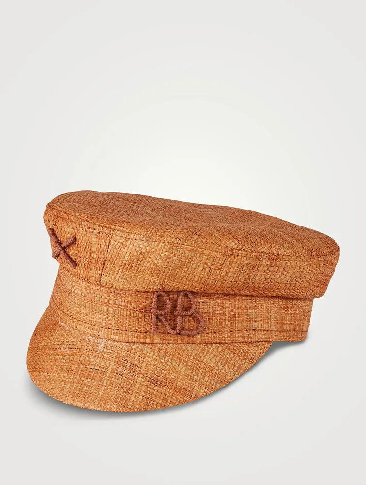 Monogram-Embellished Baker Boy Cap