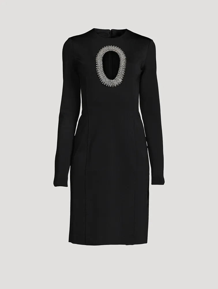 Crystal Chain Knit Mini Dress