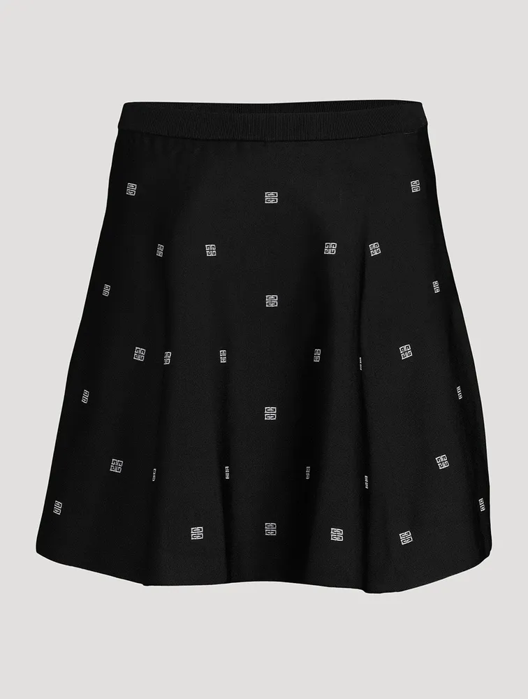 4G Embroidered Mini Skirt