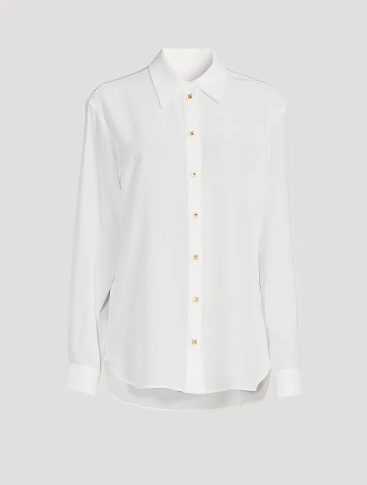 Embellished Silk Shirt