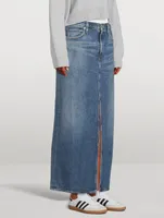 Leif Low-Slung Denim Maxi Skirt