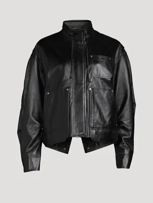 Leather Bomber Jacket