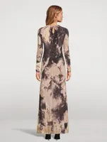 Etta Printed Cut-Out Gown