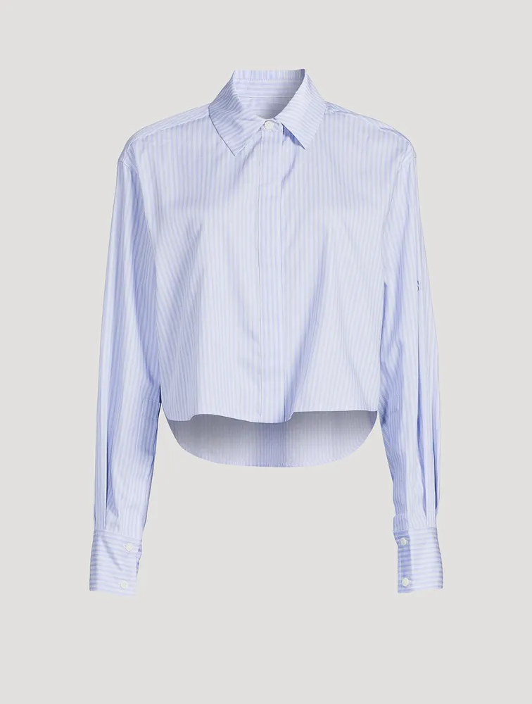 Renata Cropped Shirt Stripe Print