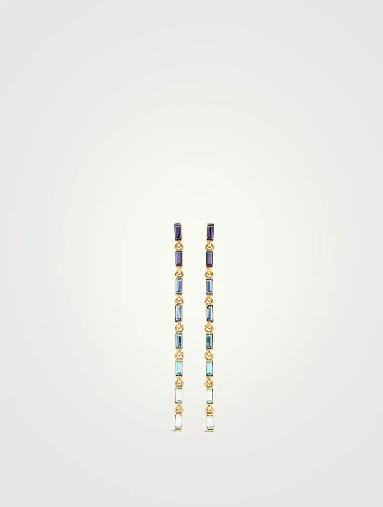 Crystal Baguette Strand Earrings