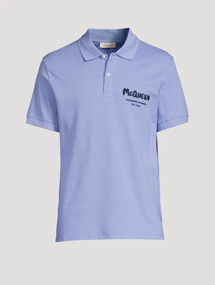 Cotton Polo With Graffiti Logo