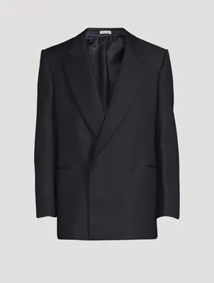 Wool And Mohair Jacket With Large Lapel