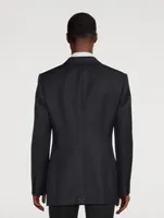 Wool And Mohair Jacket With Large Lapel