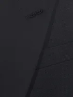Wool And Mohair Jacket With Large Lapel