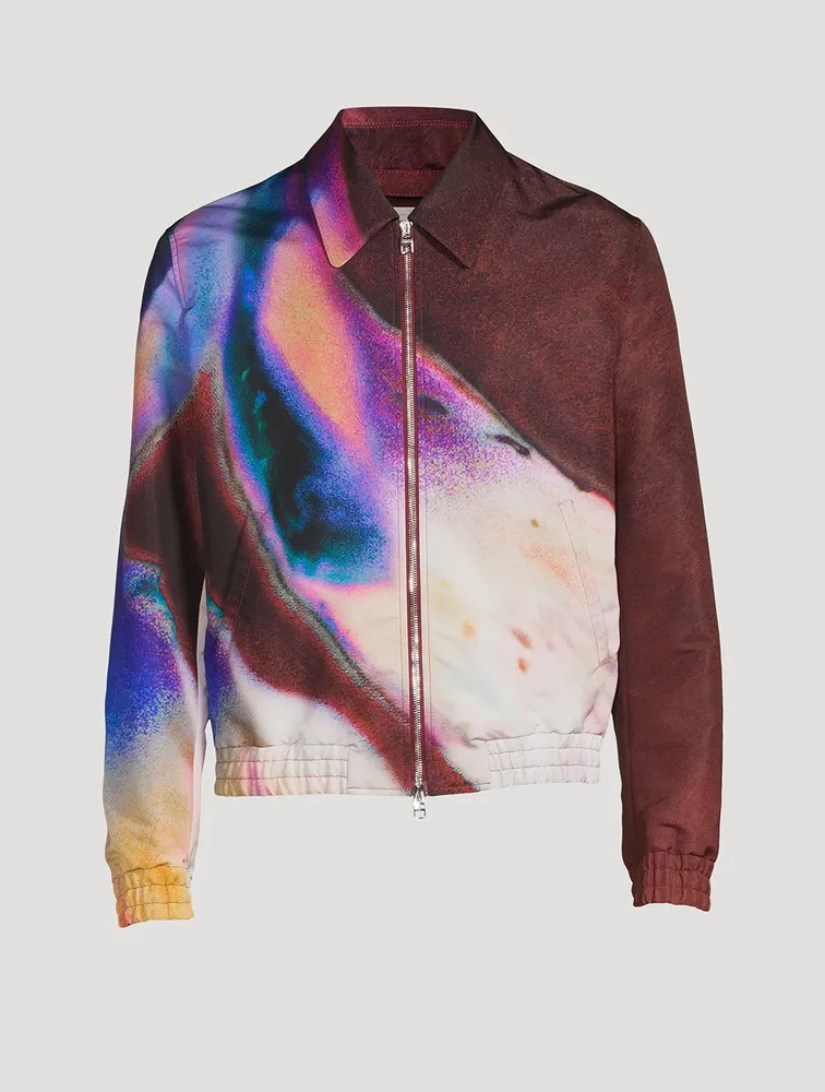 Luminous Flower Jacquard Bomber Jacket