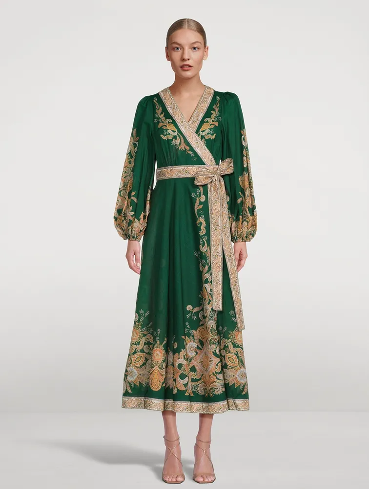 Devi Wrap Midi Dress