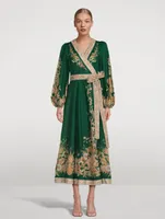 Devi Wrap Midi Dress