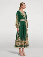Devi Wrap Midi Dress