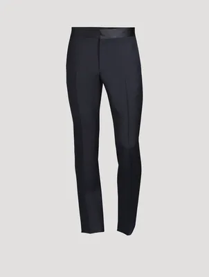 Wool And Mohair Slim-Fit Pants