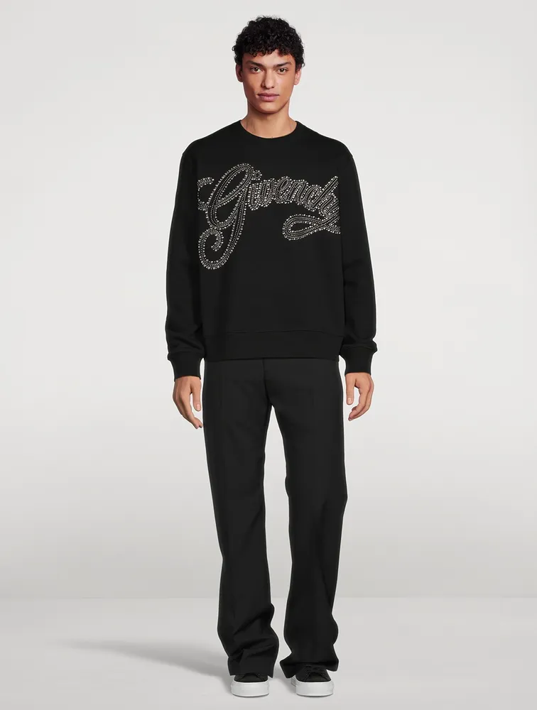 Base Classic Fit Sweatshirt With Studded Logo