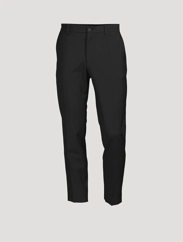 Wool-Blend Tailored Pants