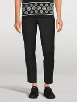 Wool-Blend Tailored Pants