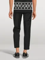 Wool-Blend Tailored Pants