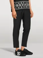 Wool-Blend Tailored Pants