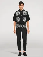 Wool-Blend Tailored Pants