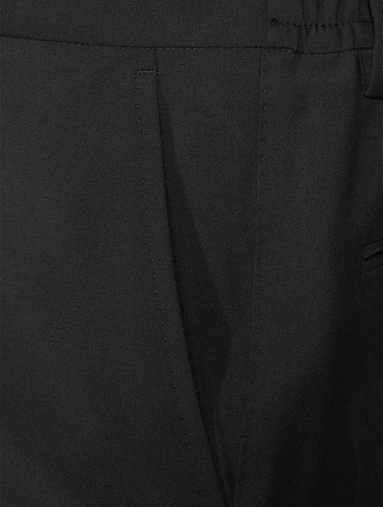 Wool-Blend Tailored Pants