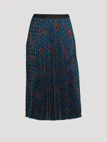 Karney Midi Skirt Flower Check Print