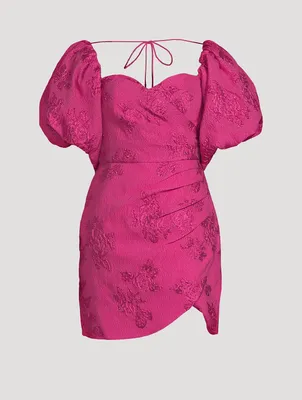 Matchmaker Floral Jacquard Mini Dress