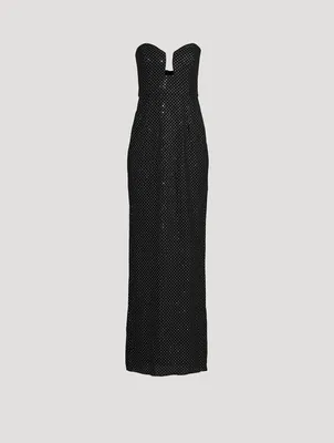 Last Dance Embellished Mesh Gown