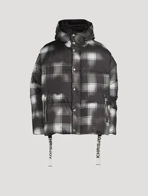 Khrisman Down Puffer Jacket Shades Check Print