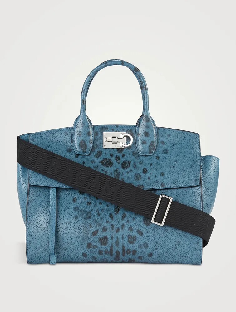 Studio Soft Embossed Leather Satchel