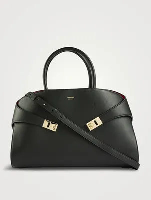 Medium Hug Leather Satchel
