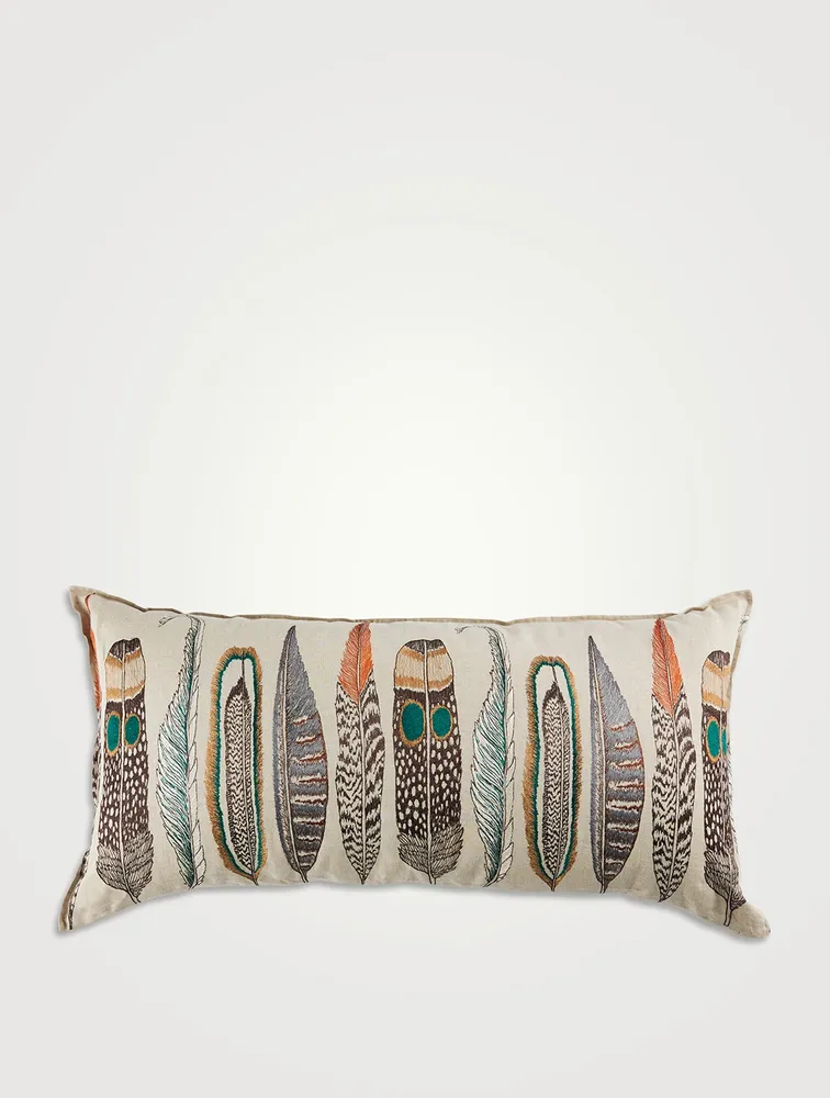 Large Feathers Lumbar Pillow