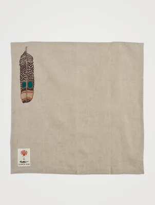 Owl Feather Dinner Napkin