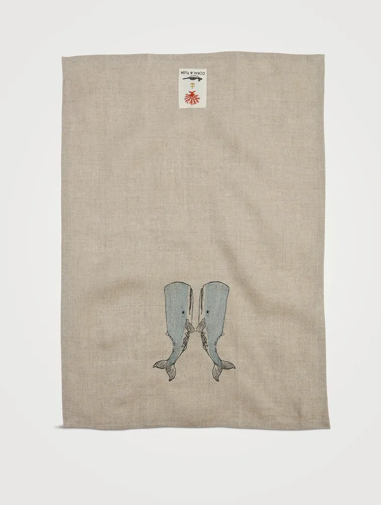 Whale Love Tea Towel