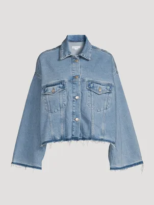 Raw-Edge Denim Jacket