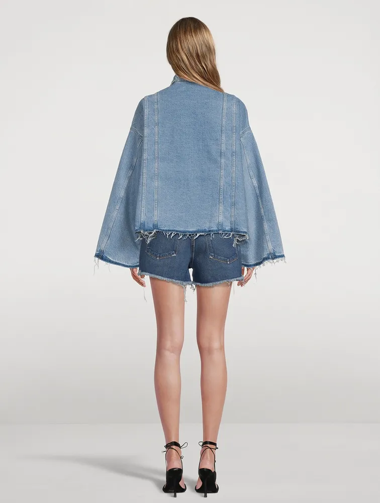 Raw-Edge Denim Jacket