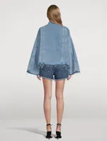 Raw-Edge Denim Jacket