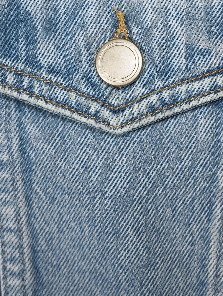 Raw-Edge Denim Jacket