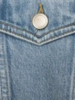 Raw-Edge Denim Jacket