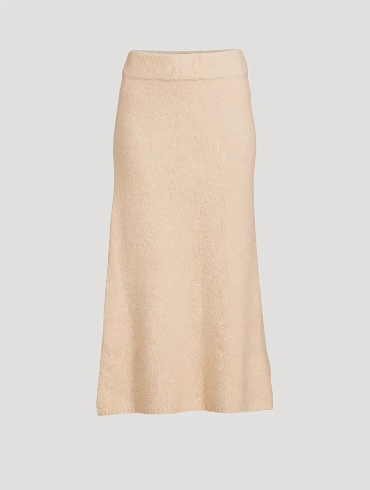 Kael Bouclé Cashmere Midi Skirt