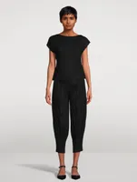 Linen Like Pleats Pants