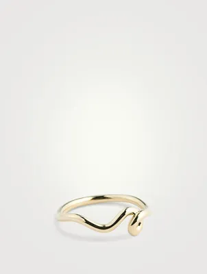 9K Gold Wave Stacking Ring