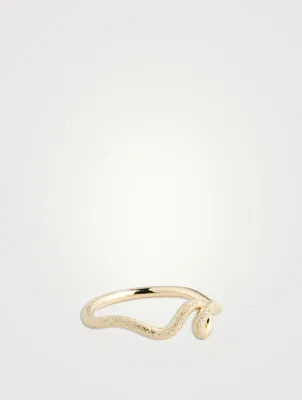 9K Gold Wave Stacking Ring