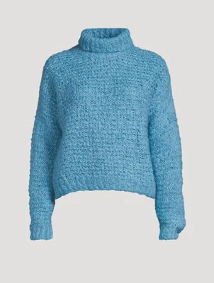 Bouclé Turtleneck Sweater