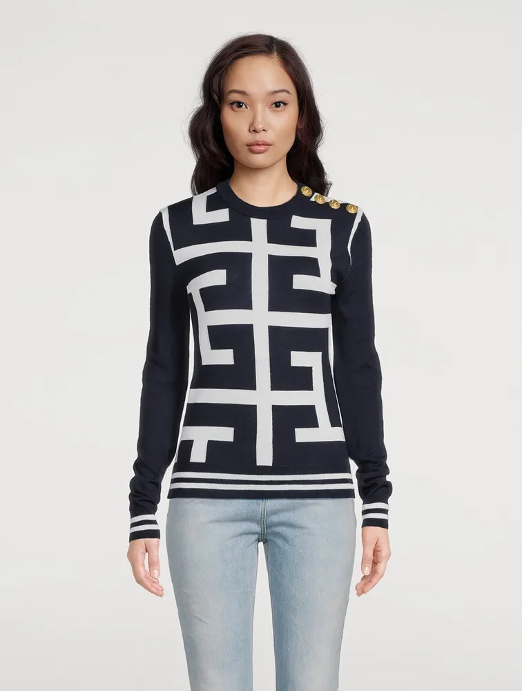 Maxi Monogram Wool Sweater