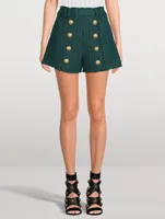 Tweed High-Waisted Shorts